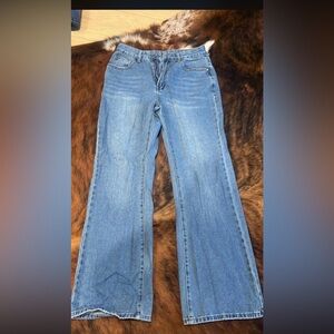 SHEIN Light Blue Flare Jeans